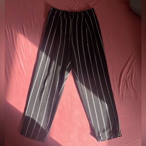 Pin Stripe Black Trousers